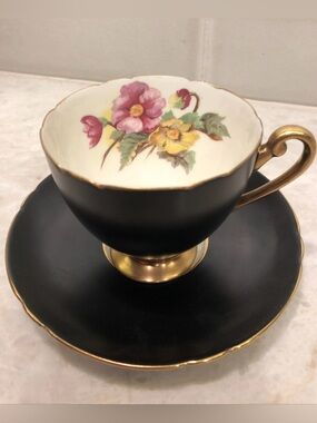 Antique Shelley teacup and saucer. Gorgeous and Unique